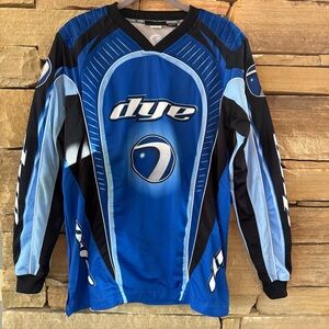 Dye Core Division Blue Graphic Paintball Jersey Motocross Style. VTG